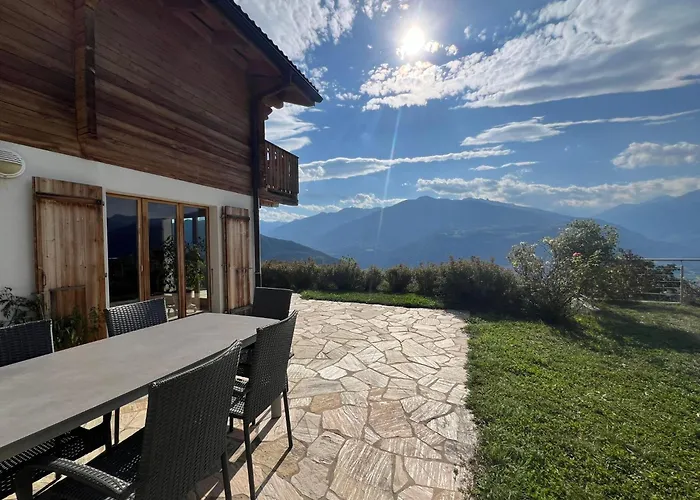 Cosy Plein Sud Proche Crans Montana Et Anzere! Vue Unique Sur Les Alpes