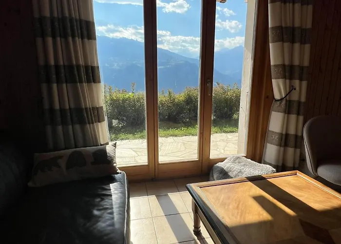 شاليه Cosy Plein Sud Proche Crans Montana Et Anzere! Vue Unique Sur Les Alpes Ayent