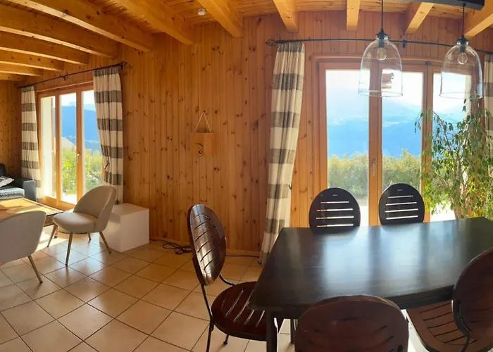 Cosy Plein Sud Proche Crans Montana Et Anzere! Vue Unique Sur Les Alpes شاليه *