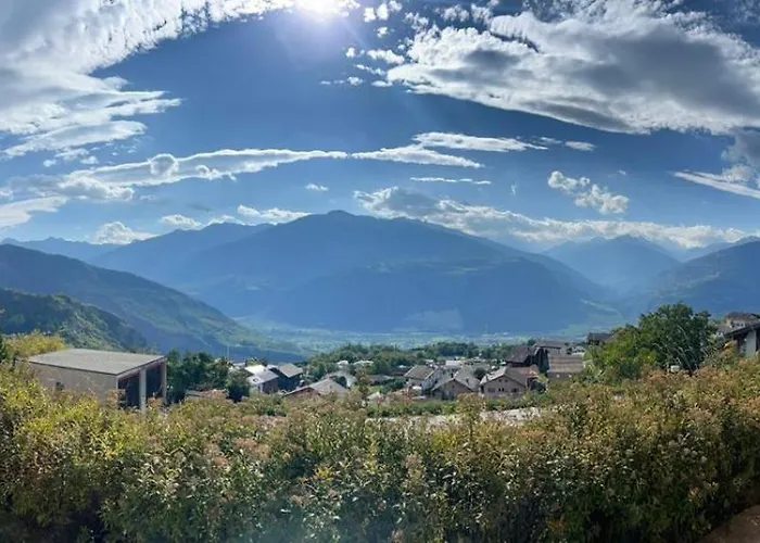 Cosy Plein Sud Proche Crans Montana Et Anzere! Vue Unique Sur Les Alpes Ayent